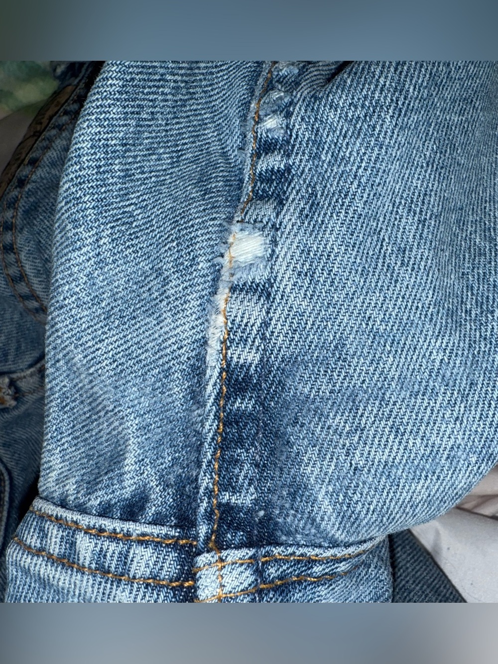 Vintage Gap #3 Classic Fit Light Blue distressed Denim Jeans 100% Cotton - Picture 10 of 14
